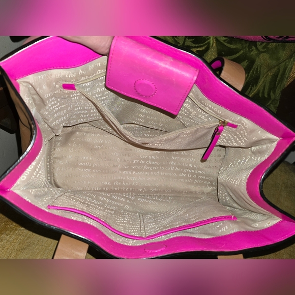 LEATHER KATE SPADE PURSE HANDBAG. SEE PICS FOR MEASUREMENTS AND SCUFFS ON CLOSUR - Picture 5 of 8